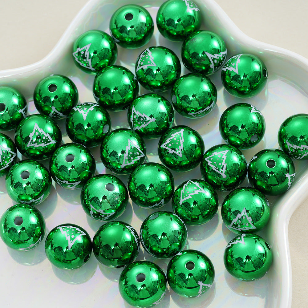 Wholesale 10pcs Christmas Tree Beads Acrylic Beads
