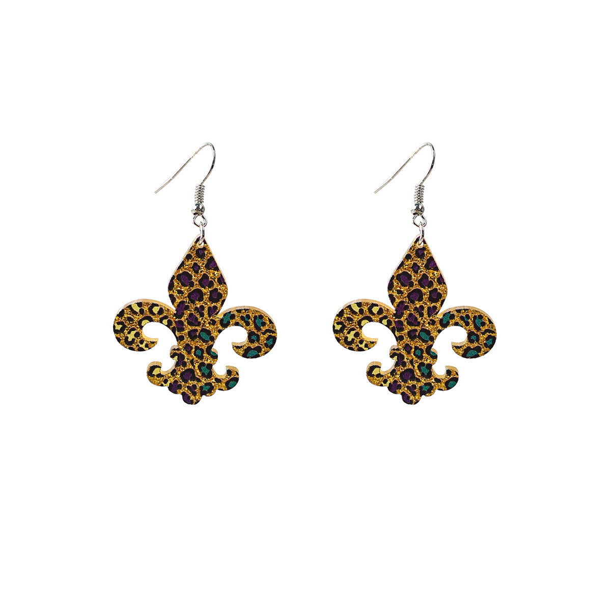 Wholesale Retro Color Contrast Sequin Acrylic Carnival Creative Personalized Three-color Puppy Earrings