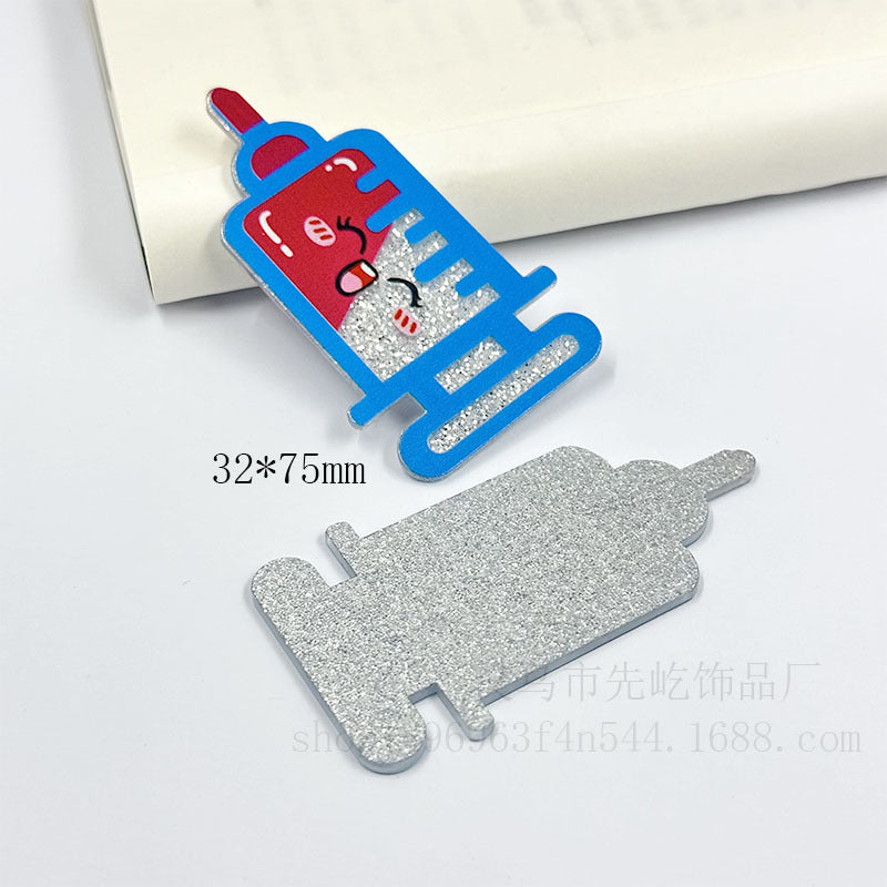 Wholesale 10pcs Acrylic Loose Powder Cartoon Handmade Diy Material Accessories