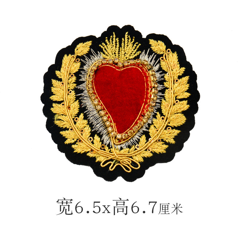 Wholesale Stylish Western College Embroidered Patches With Silver Bee And Lion Designs Acrylic Badges For Suits And School Uniforms