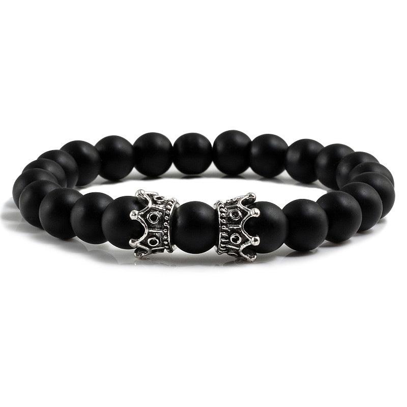 Wholesale Creative Beaded Double Crown Spaced Bead Bracelet