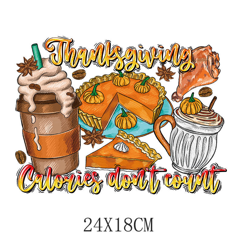 Wholesale Colorful Thanksgiving Heat Transfers   UV DTF Ready to Press Transfers Wraps