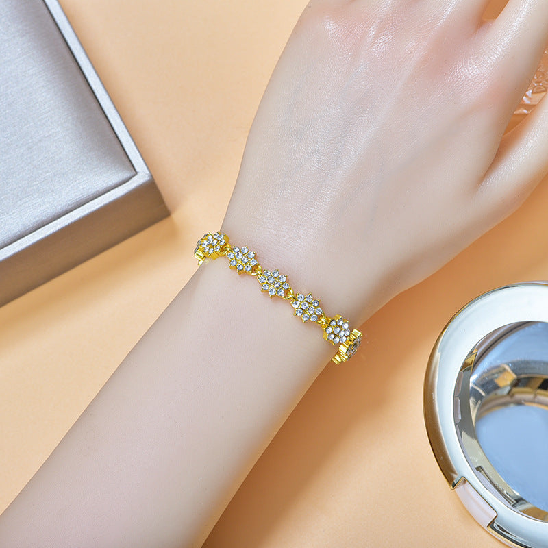 Wholesale Heart Diamond Alloy Bracelet