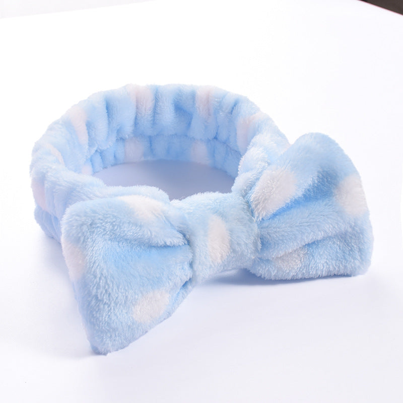 Wholesale Plush Makeup Bow Headband