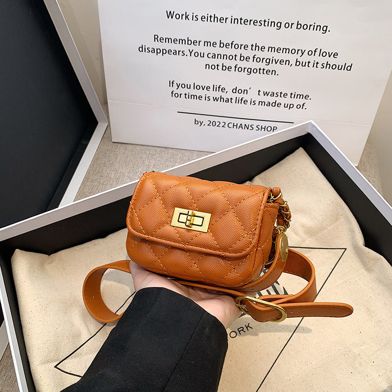 Wholesale PU Gold Coin Chain Diamond Plaid Women's Bags