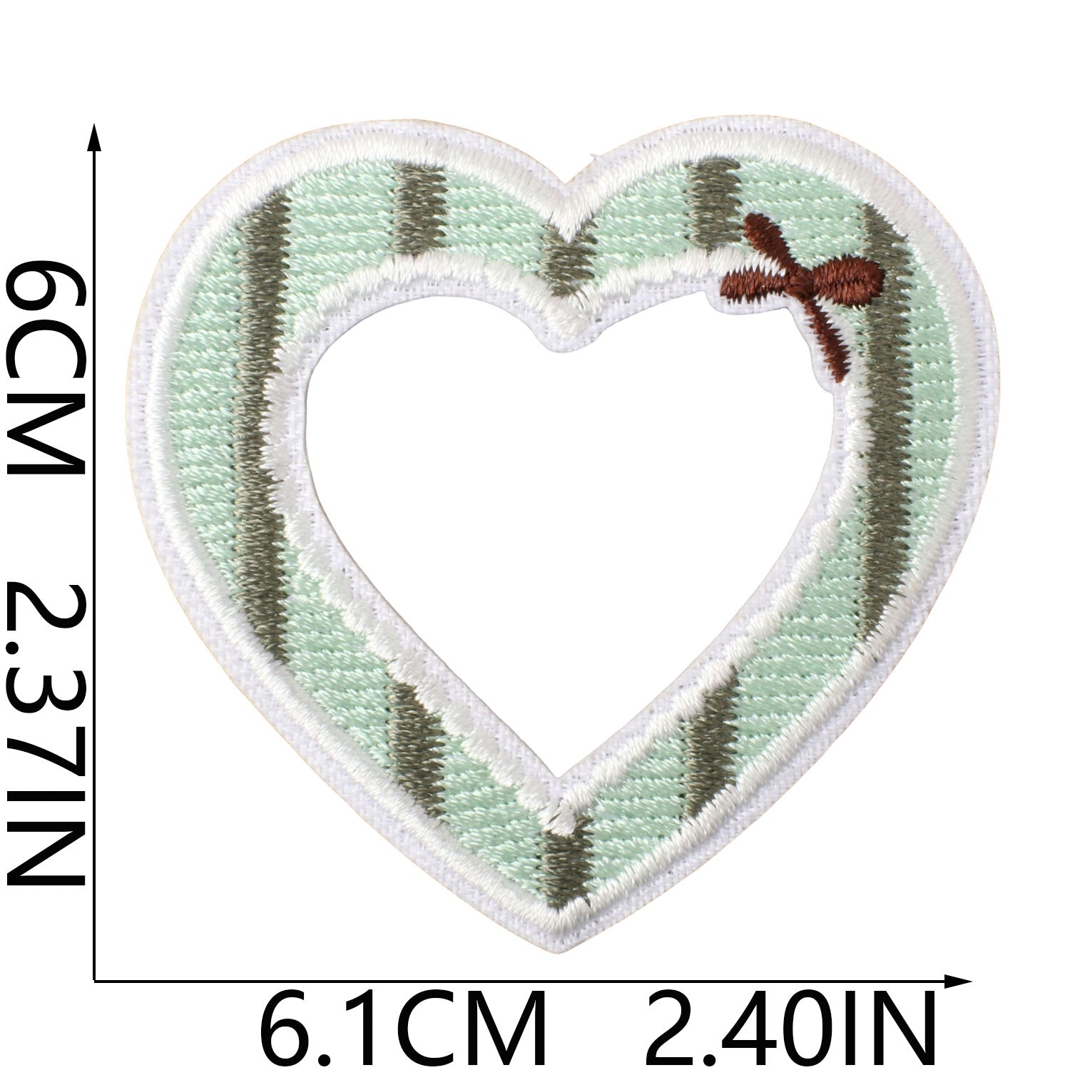 Wholesale Heart Shaped Embroidered Iron On Patches Cute DIY Clothing Repair Decorative Accent