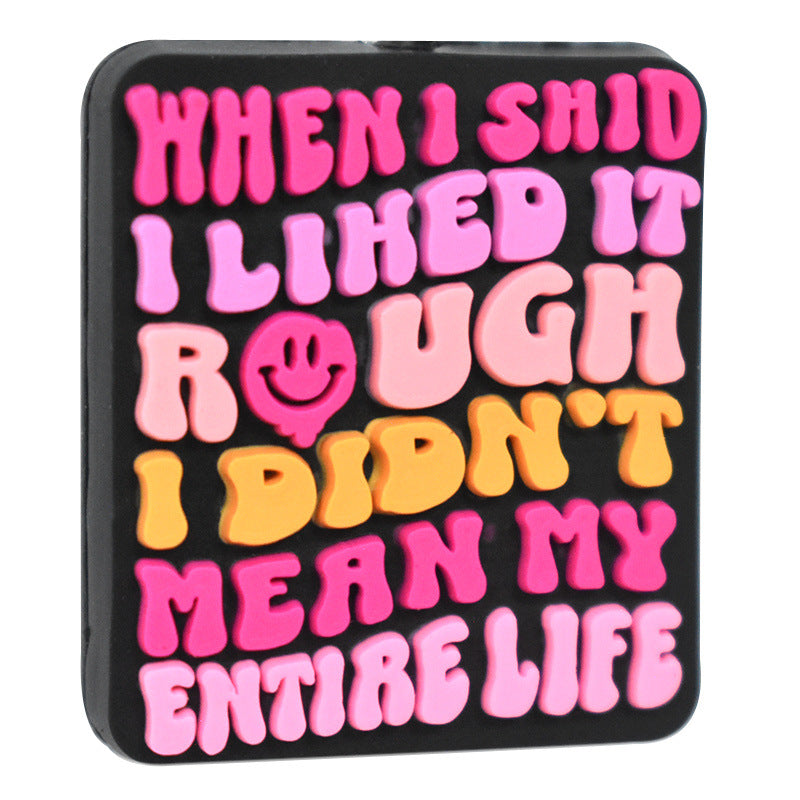 Wholesale Random 100pcs Flower Horror  Phrase Focal Beads