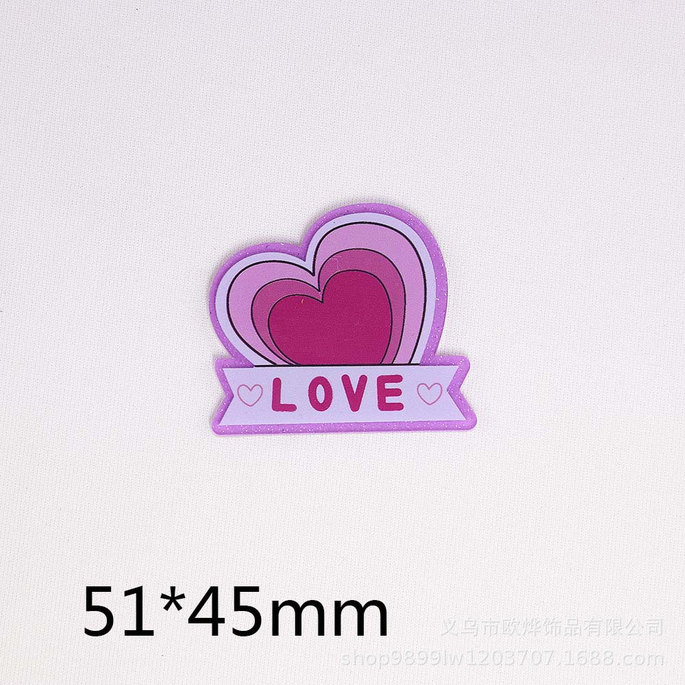 Wholesale 10PCS Valentine's Day Series Peach Heart Bag Pin DIY Patch Jewelry Acrylic