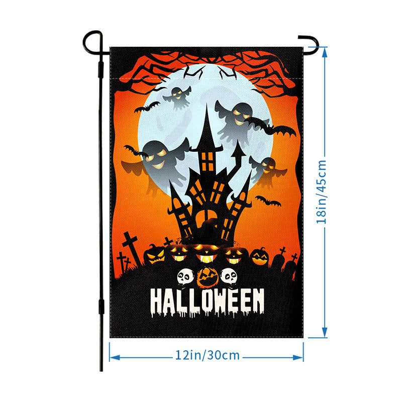 Wholesale Halloween Garden Flag Skull Hanging Flag Party Atmosphere Garden Flag