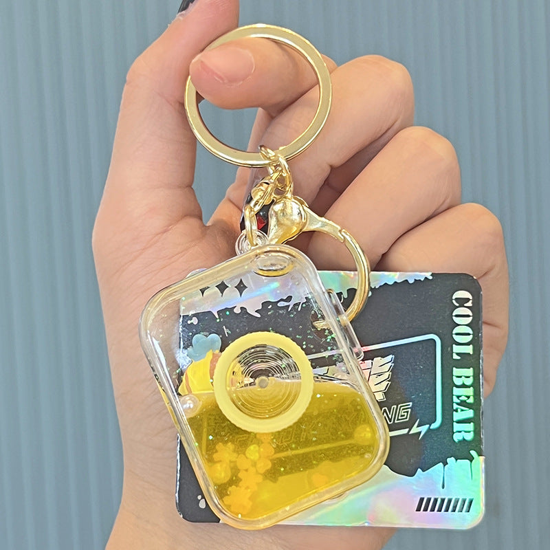 Wholesale Acrylic Quicksand Oil Bee Key Chain