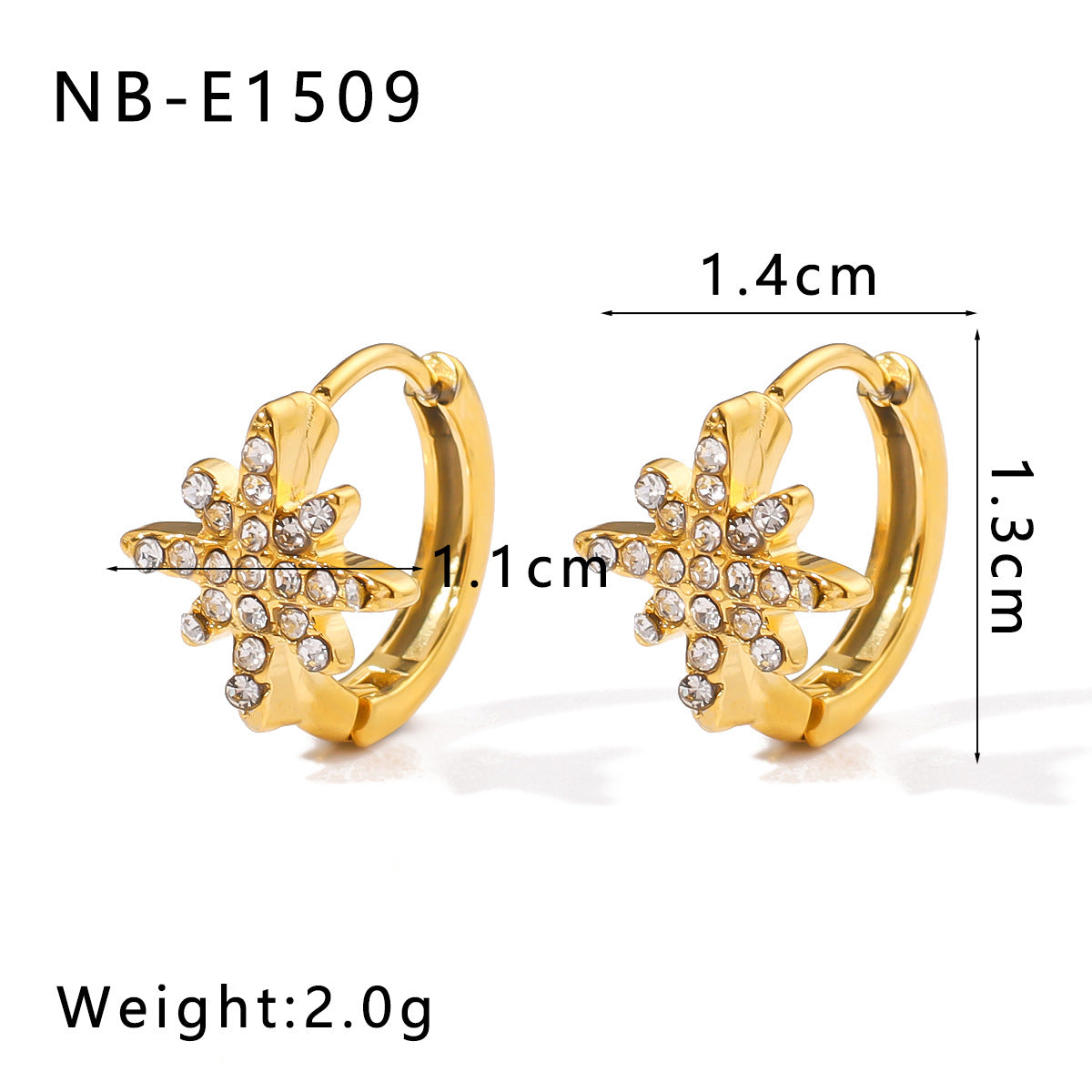 Wholesale 18K Gold Plated Flower with Diamond and Pearl Ear Ring