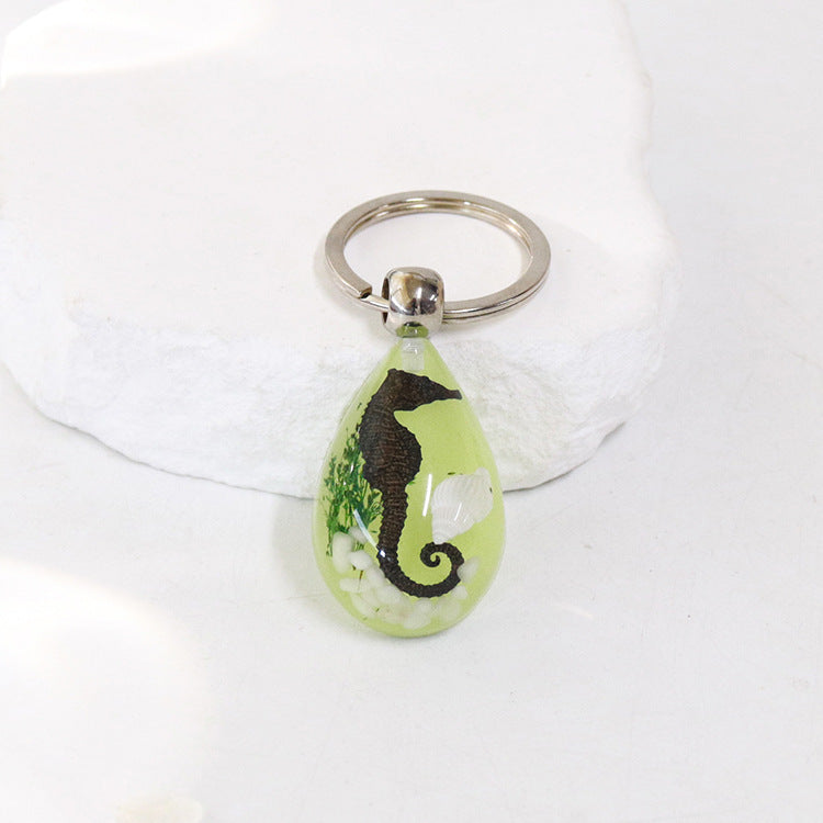 Wholesale seahorse marine keychain  marine creative jewelry
