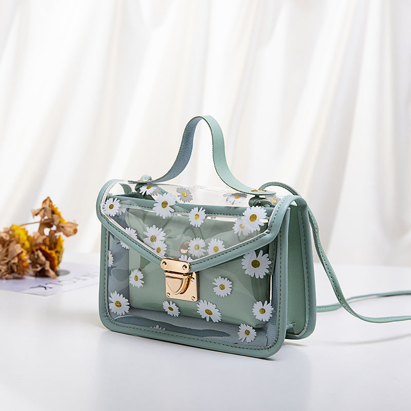 Wholesale PVC Transparent Small Daisy Mother Bag Single Shoulder Bag