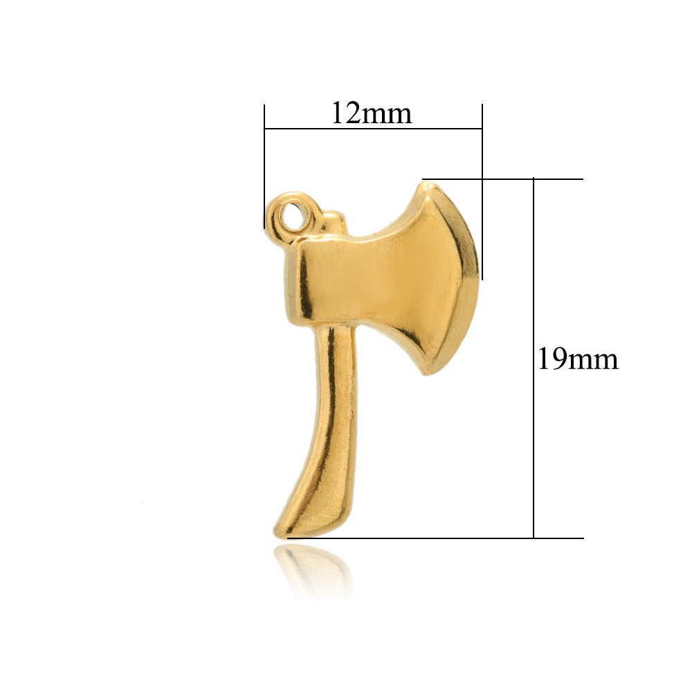 Wholesale 5PCS/PACK Stainless Steel Small Axe Pendant DIY Necklace Accessories