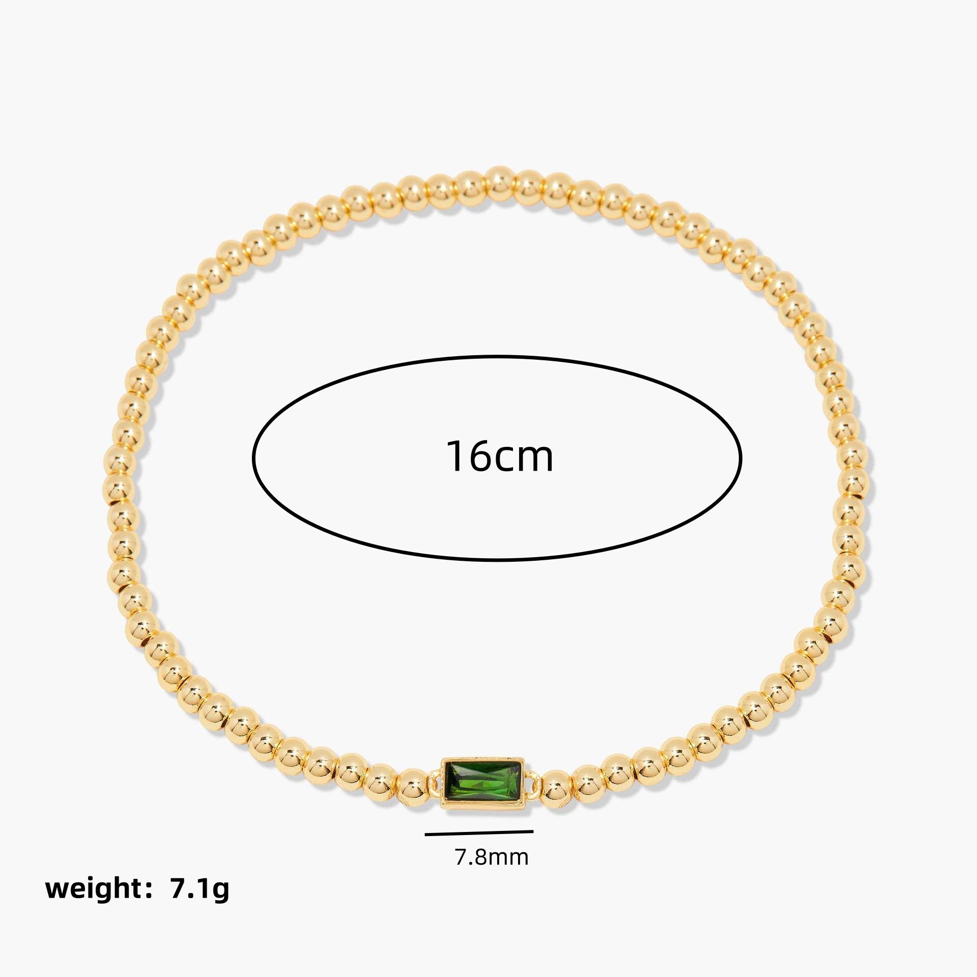 Wholesale Stylish March Birthstone Bracelet For Women Stainless Steel Beaded Chain Boutique Resale