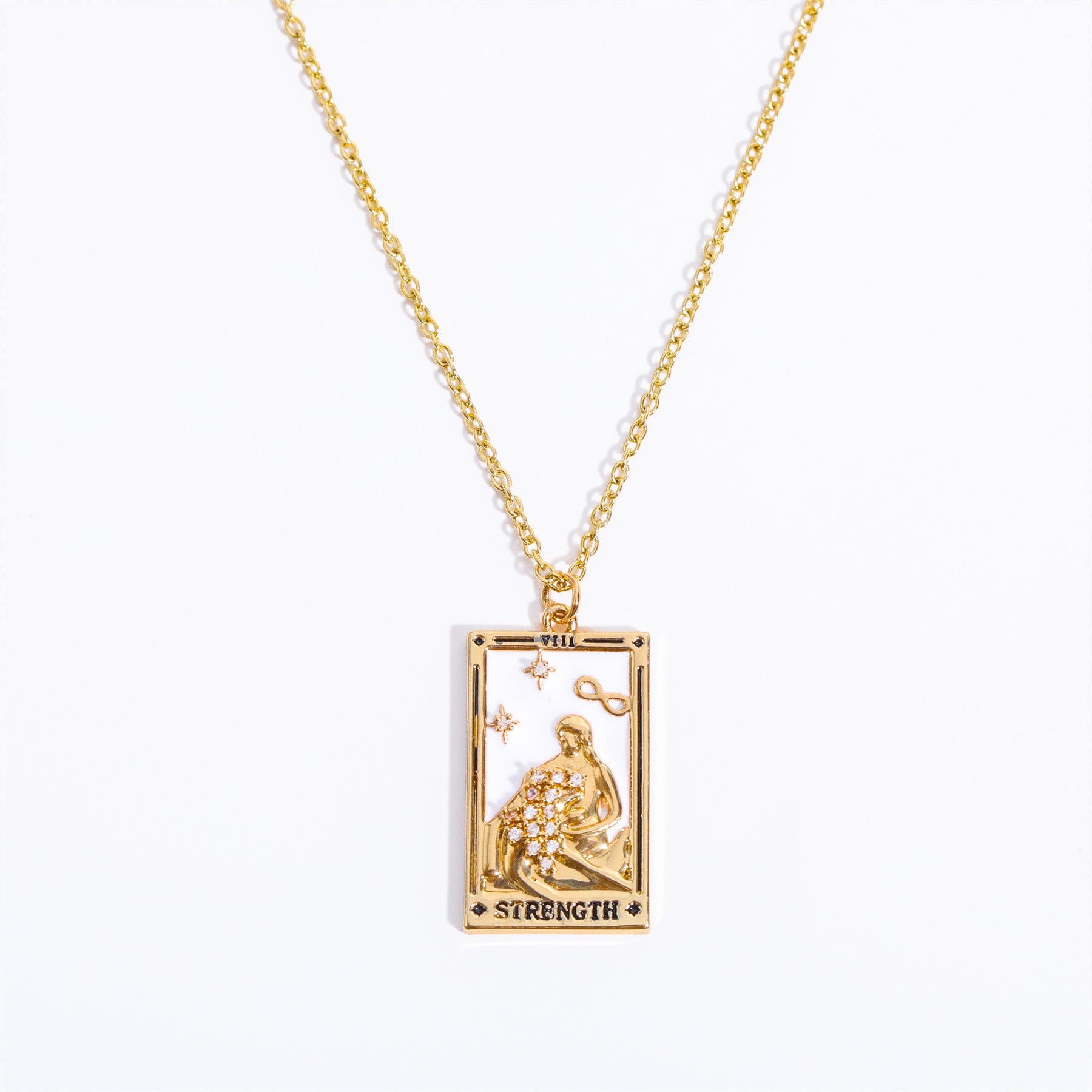 Wholesale Vintage Tarot Brand Diamond Copper Necklaces