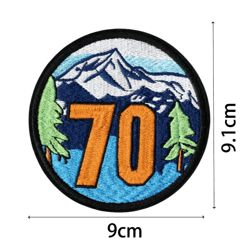 Wholesale Starry Sky Mountains Sunrise Embroidery DIY Patches