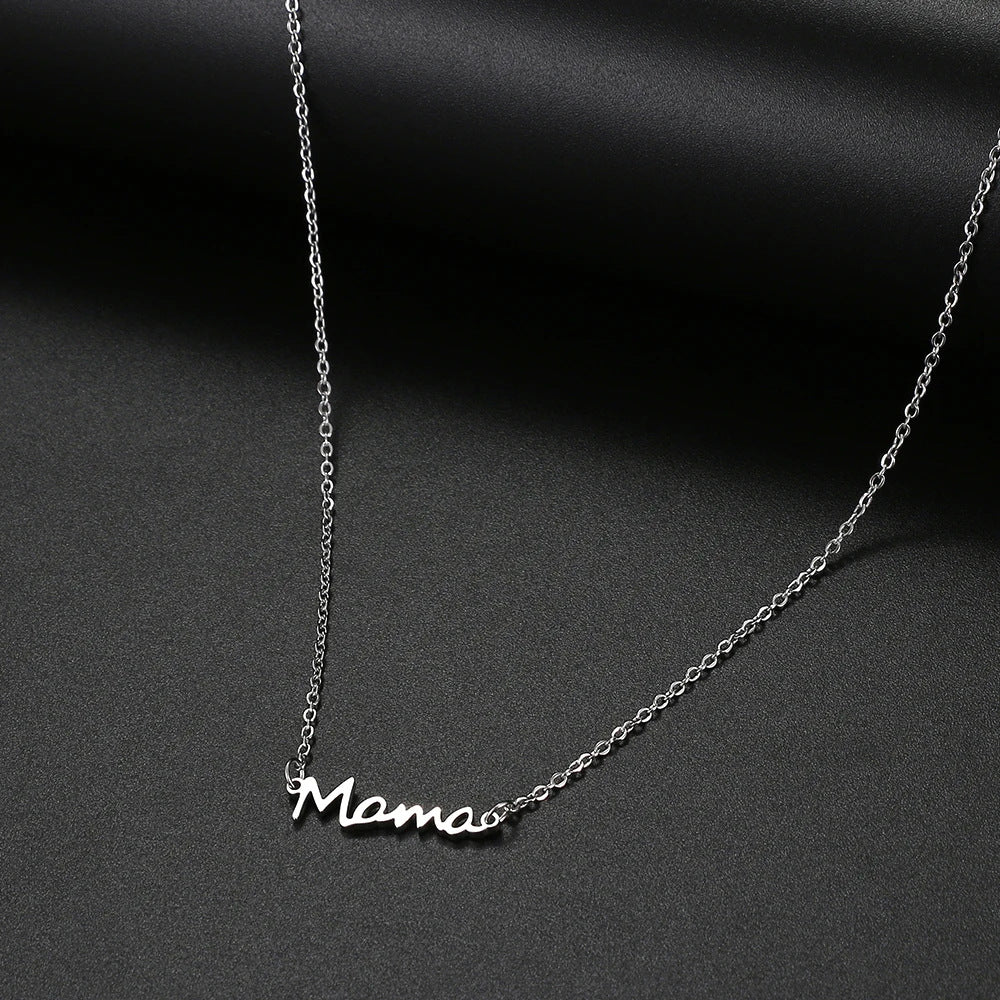Wholesale Mama necklace English letter pendant