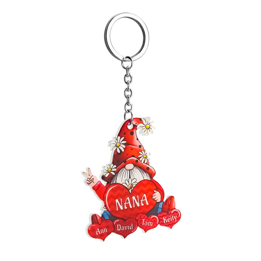 Wholesale Acrylic Stainless Steel Keychain Christmas Halloween Thanksgiving