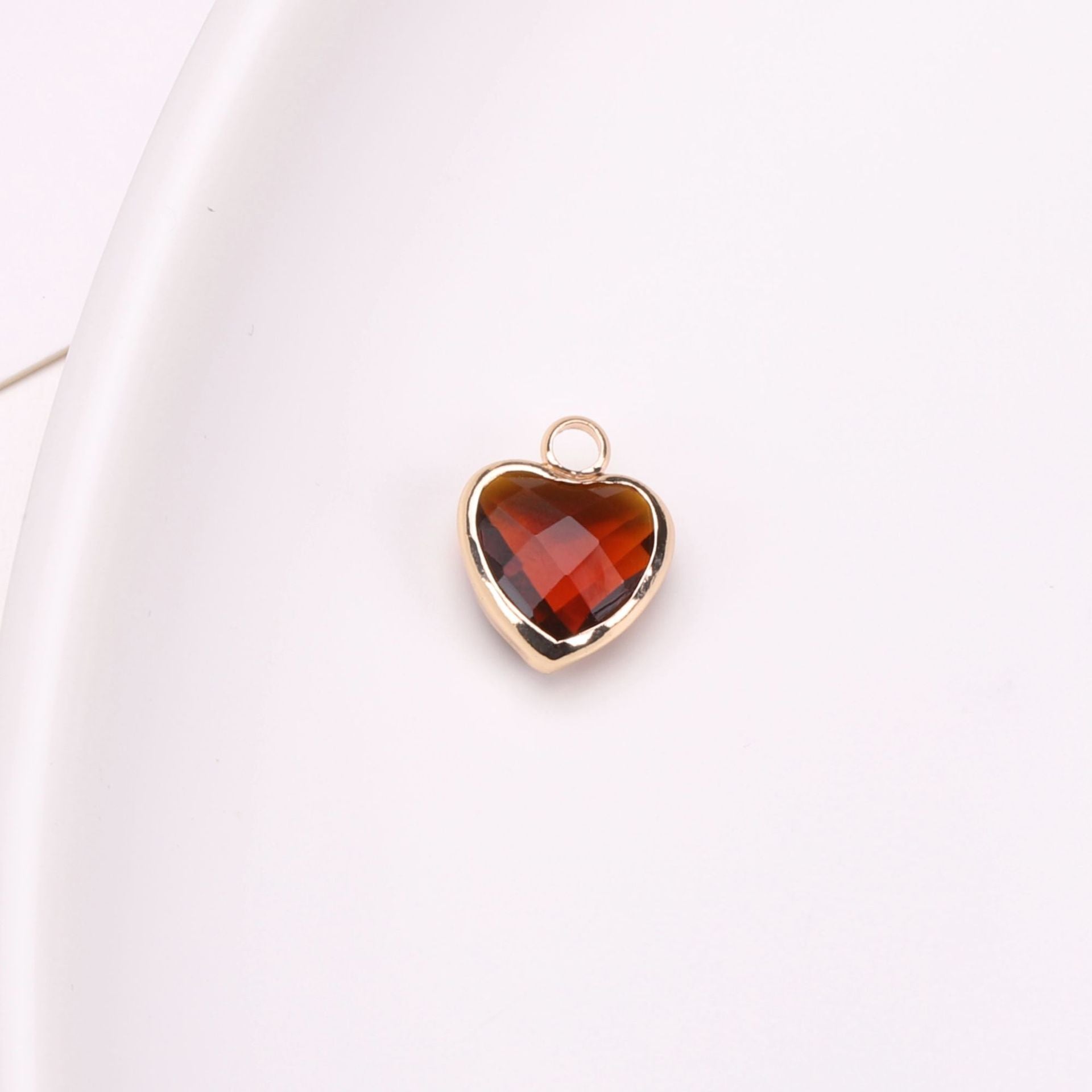 Wholesale Crystal Love Peach Heart Pendant