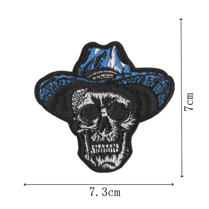 Wholesale Skull Design Embroidered Patch Set Of 9 Hot Melt Adhesive Applique For Towels Fashion Accessory DIY Craft