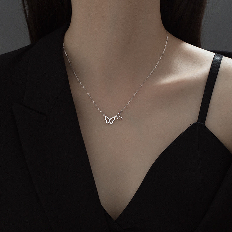Wholesale S925 Silver Butterfly Necklace