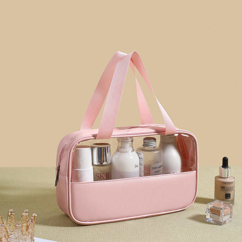 Wholesale Transparent Makeup Bags with Large Capacity Travel PU Storage Bags
