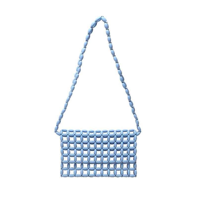 Bolso acrílico hecho a mano al por mayor terminado bolso tejido de cuentas