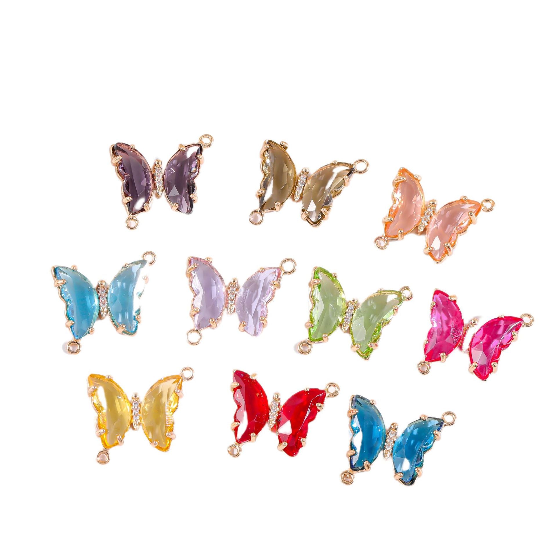 Wholesale Crystal Butterfly Double Pendant