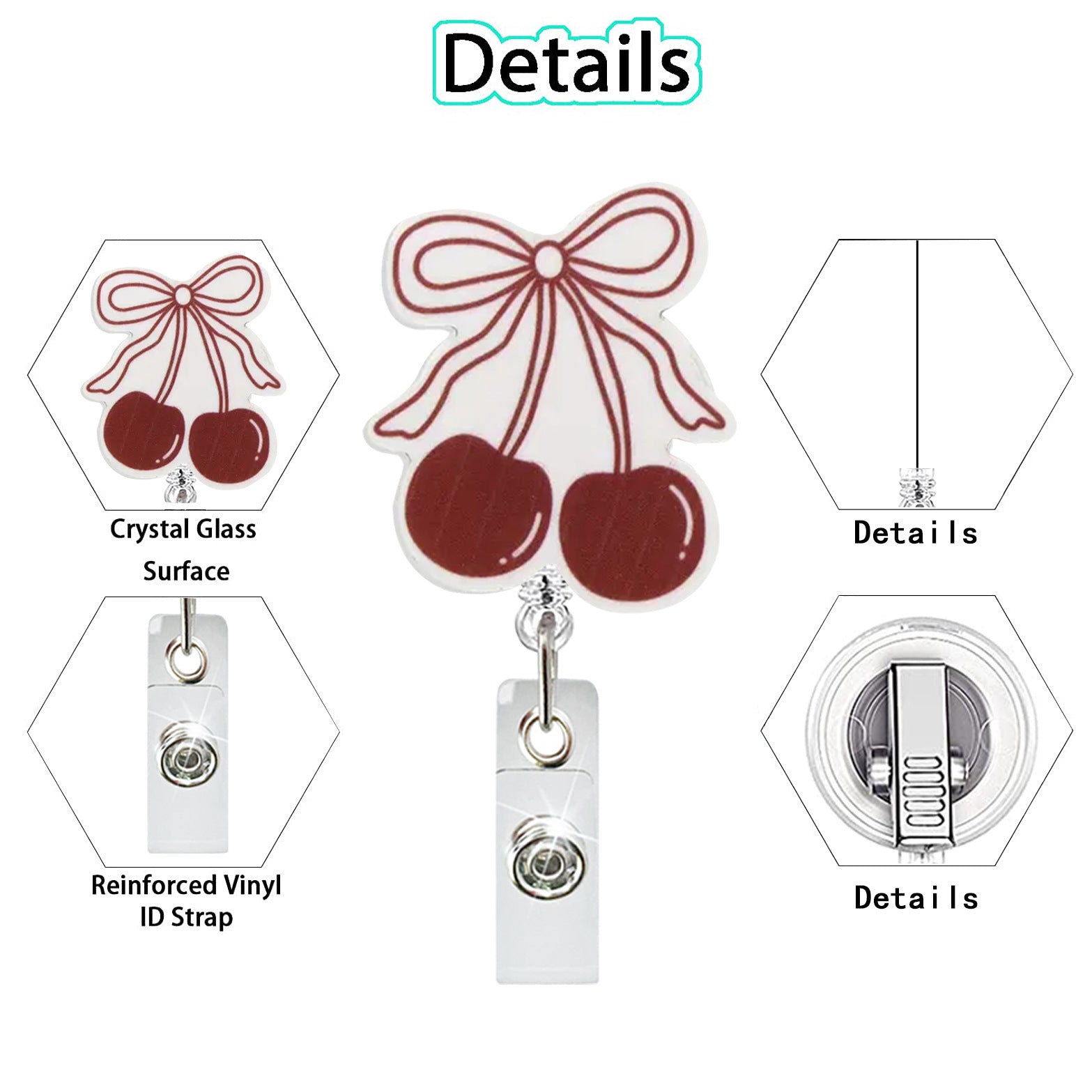 Wholesale Glitter acrylic retractable badge scroll easy pull buckle