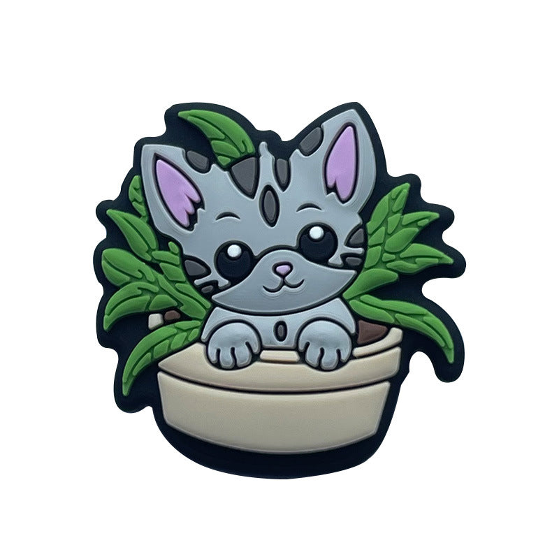 Wholesale  20pcs/pack Cat Silicone Loose Beads DIY Beads