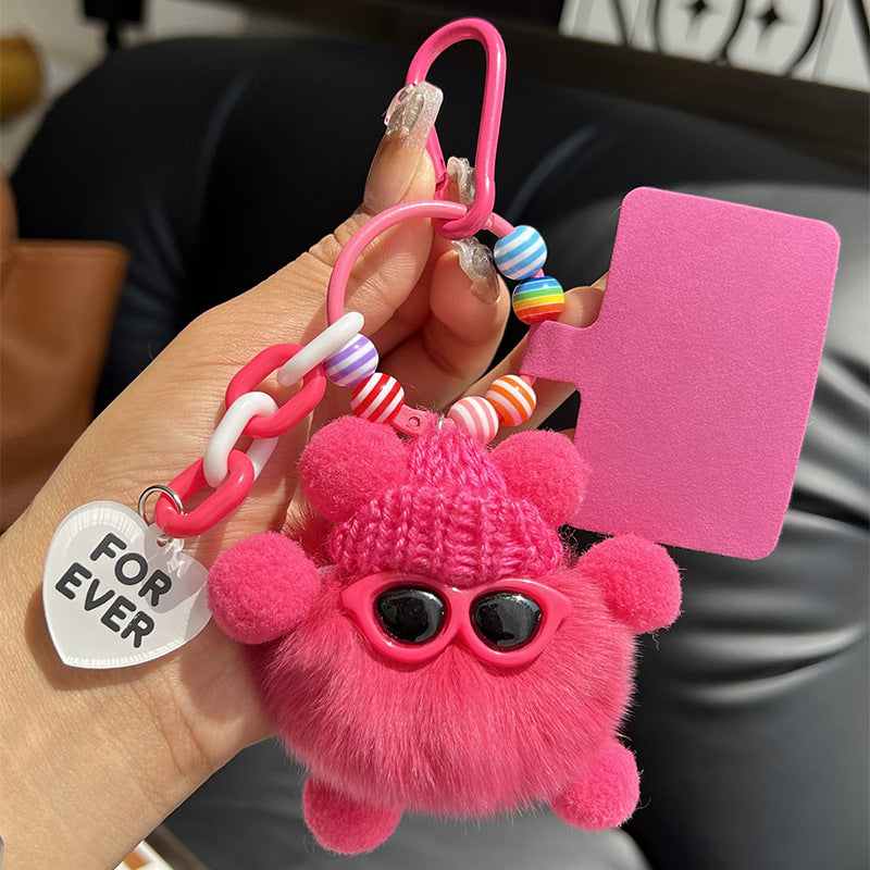 Wholesale Wholesale cute Rex rabbit fur briquettes bag pendants