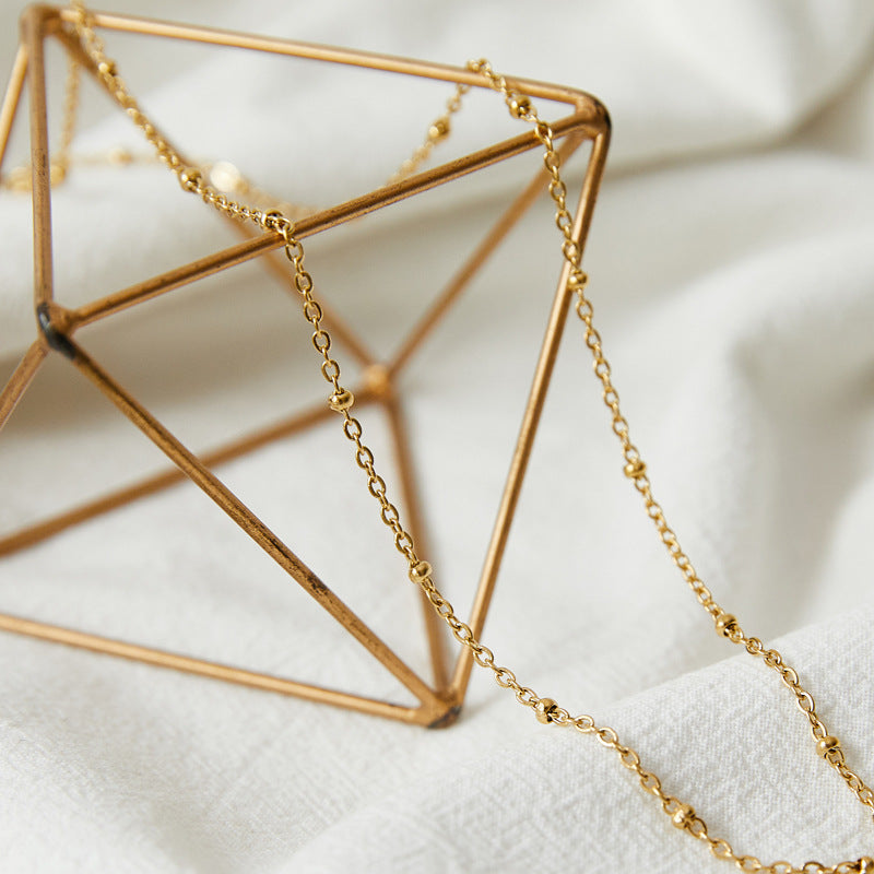 Wholesale Titanium Steel Gypsophila Petals Twist Chain Snake Bone Chain Necklace