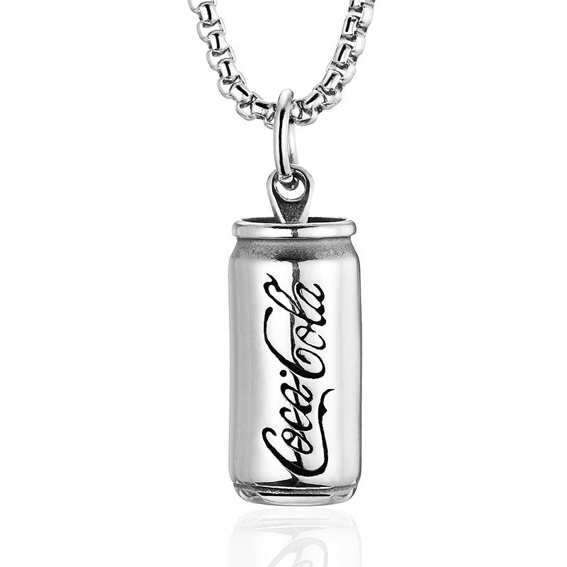 Wholesale Titanium Steel Pull Tab Can Pendant Necklace