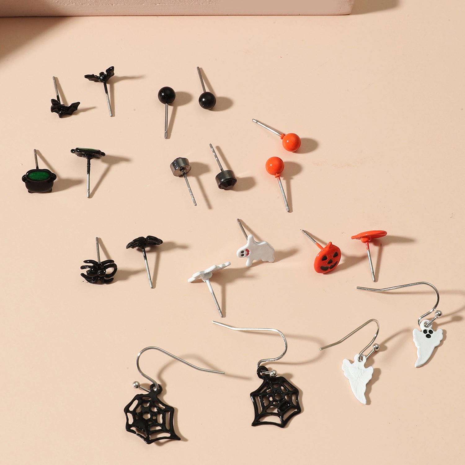 Wholesale Halloween Ghost Skull Vintage Exaggerated Stud Earrings Accessory