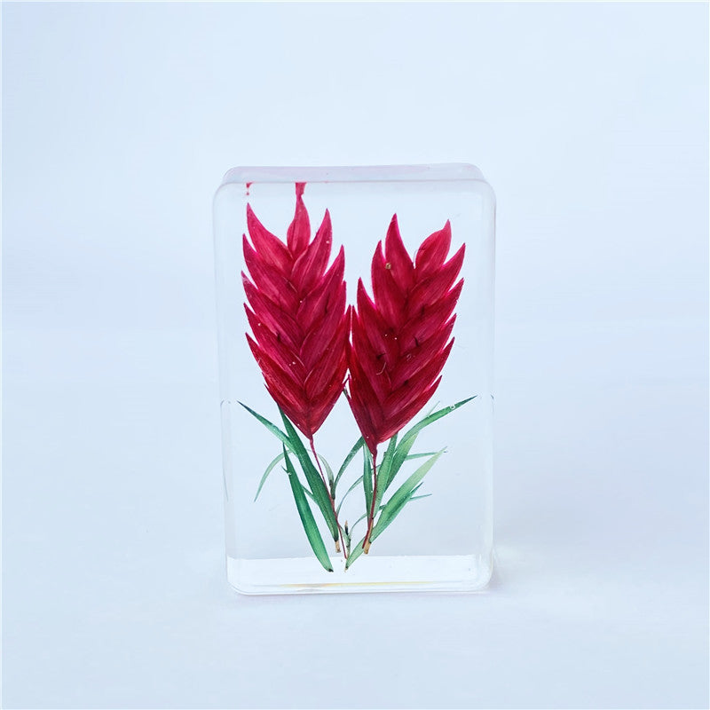 Wholesale 6pcs Handmade Resin Dripping Plant Wheat Ear Specimen Ornaments