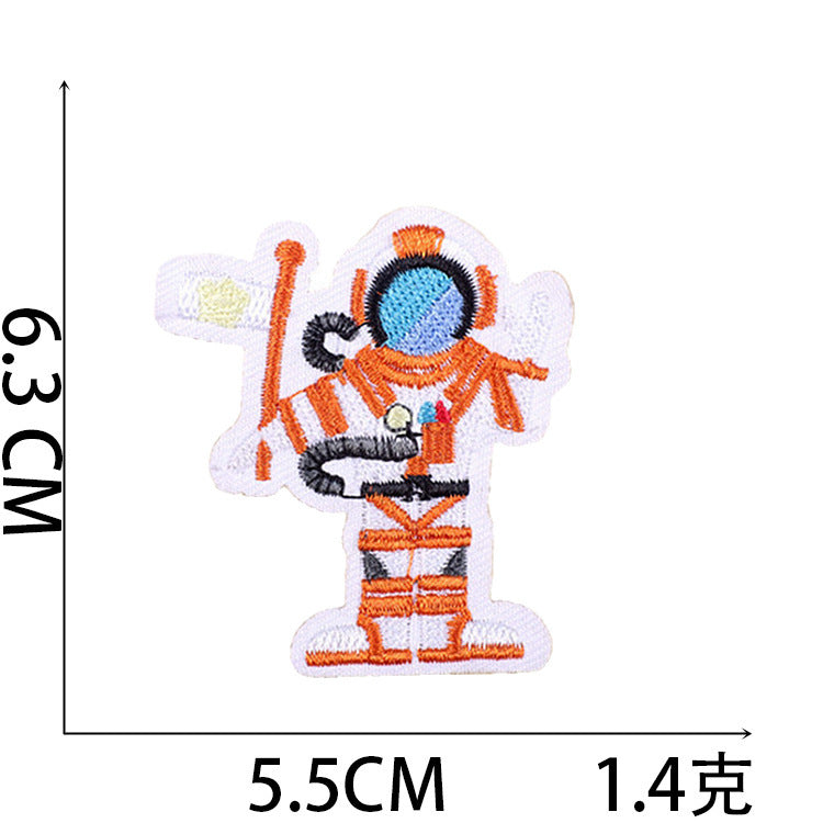Wholesale Mixed Cartoon Cat And Astronaut Embroidered Patches Polyester Self Adhesive Clothing Decorative Accent For Everyday Boutique And Gift