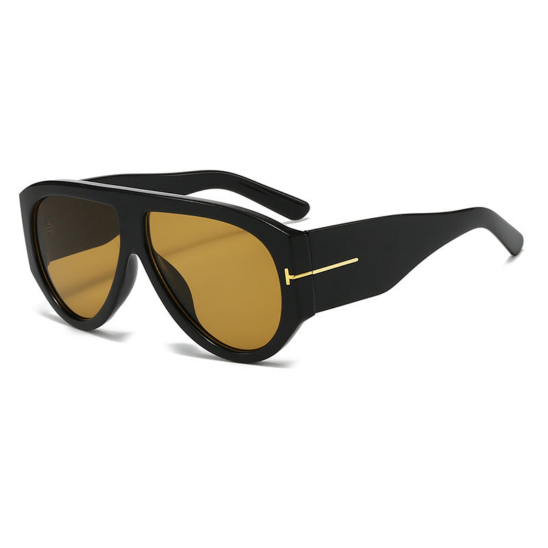 Wholesale Large-frame sunglasses  glasses retro UV-resistant sunglasses