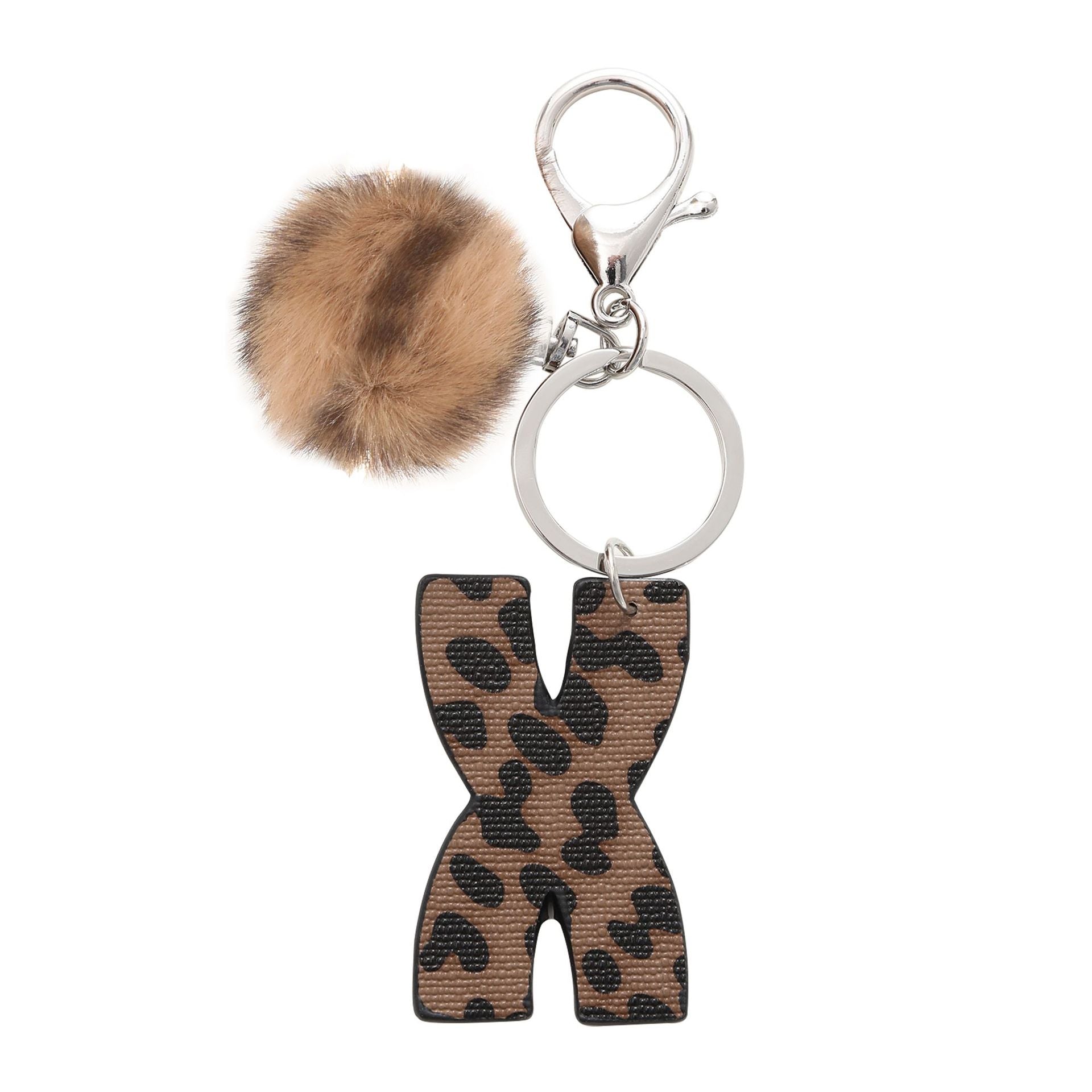 Wholesale Western Cowboy Leopard Leather Keychains