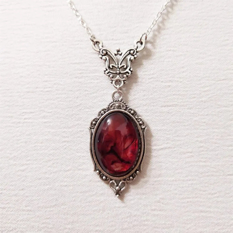 Wholesale Vintage Red Quartz Crystal Necklace