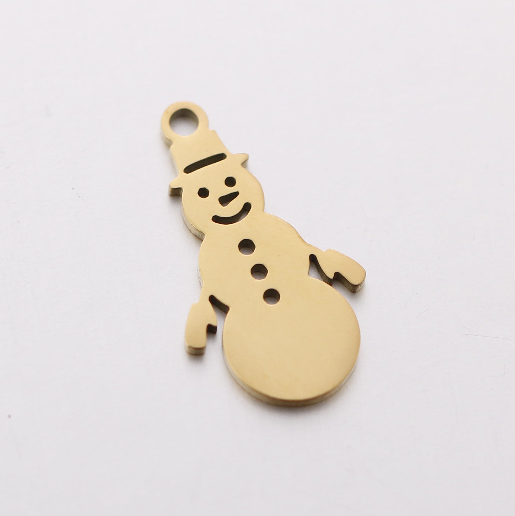 Wholesale Stainless Steel Christmas Snowman Fawn Christmas Tree Snowflake Pendant Accessories DIY
