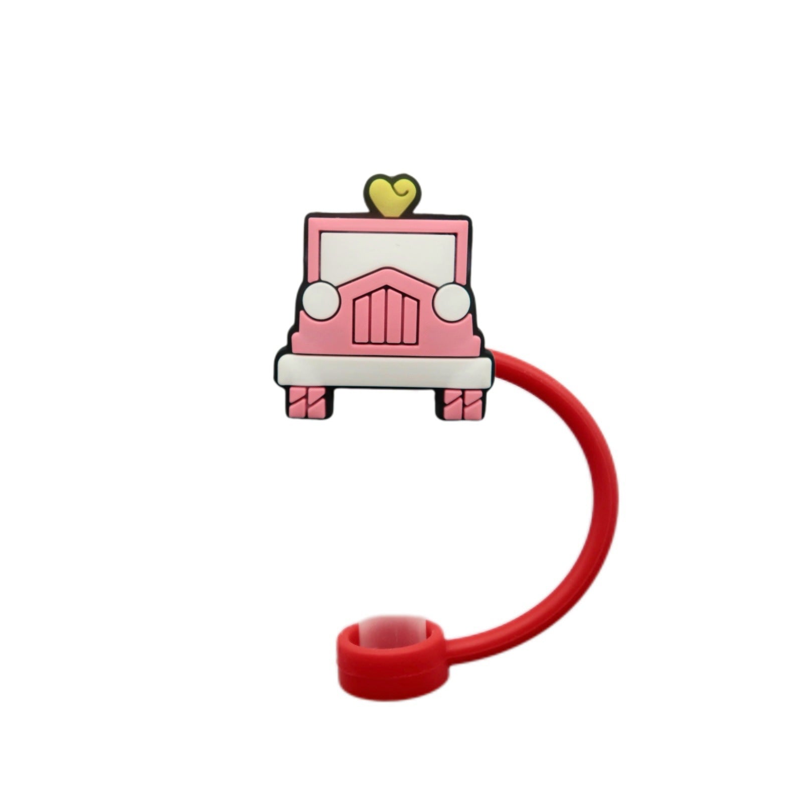 Wholesale Valentine's Day Love Series Straw Cap Silicone Straw Dust Plug Red Water Cup 8/10mm Straw Sleeve