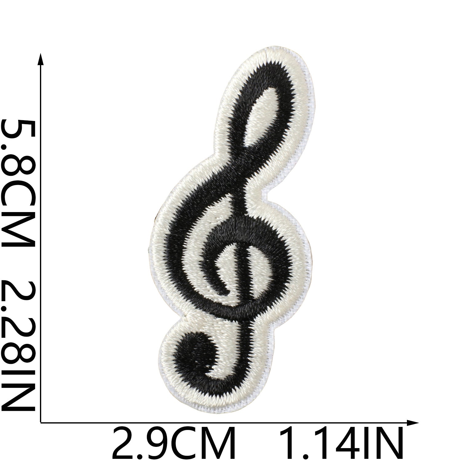 Wholesale Music Note Embroidered Patches For Clothing DIY Repair Decorative Self Adhesive Craft Accessory