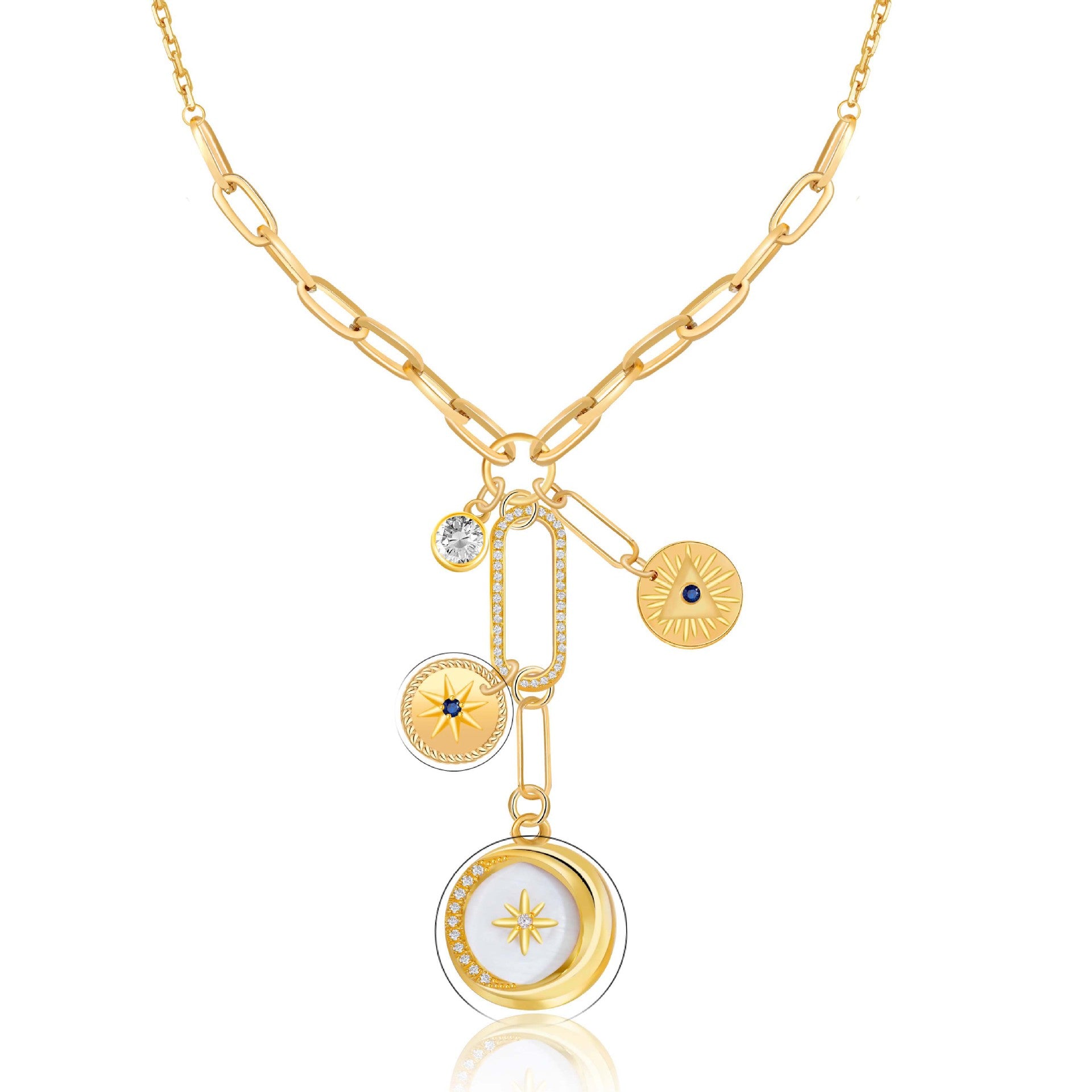 Wholesale Fashion Diamond Cameo Vintage Pendant Necklace