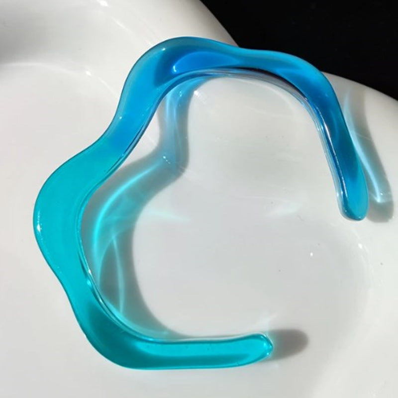 Wholesale Special-Shaped Color Acrylic Bracelet Irregular Geometric Transparent Resin Bracelet