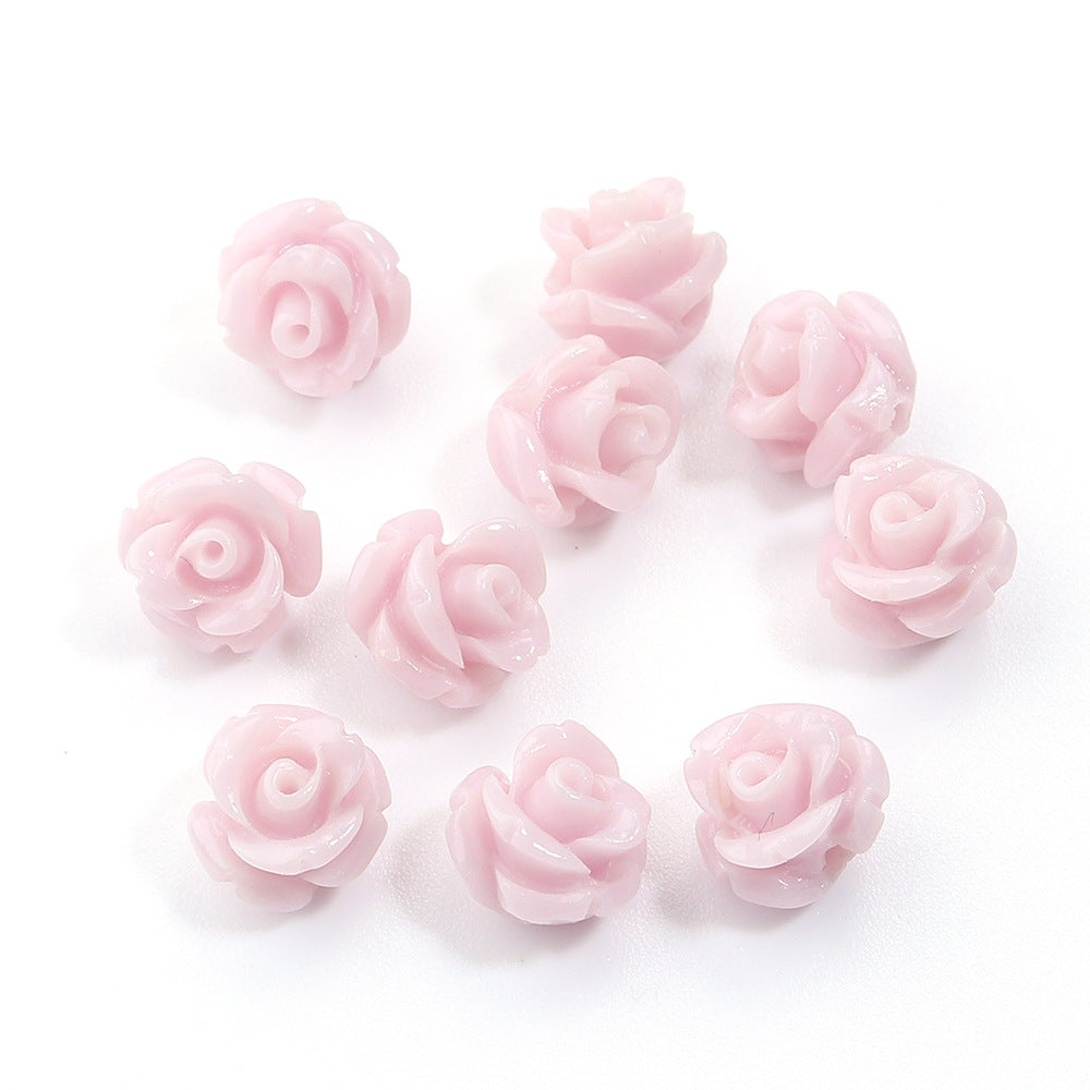 Wholesale 30pcs Colorful Lacquer Carving Powder Pressed Stereo Beads