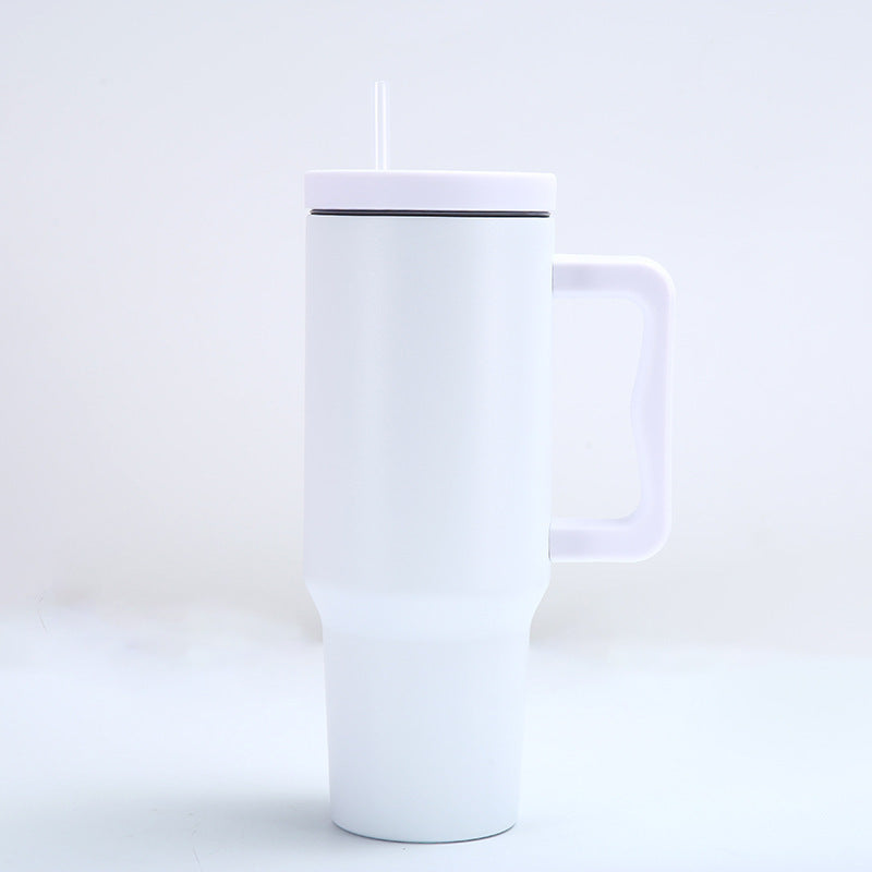 Wholesale 304 stainless steel 40oz ice cup car handle straw thermos cup