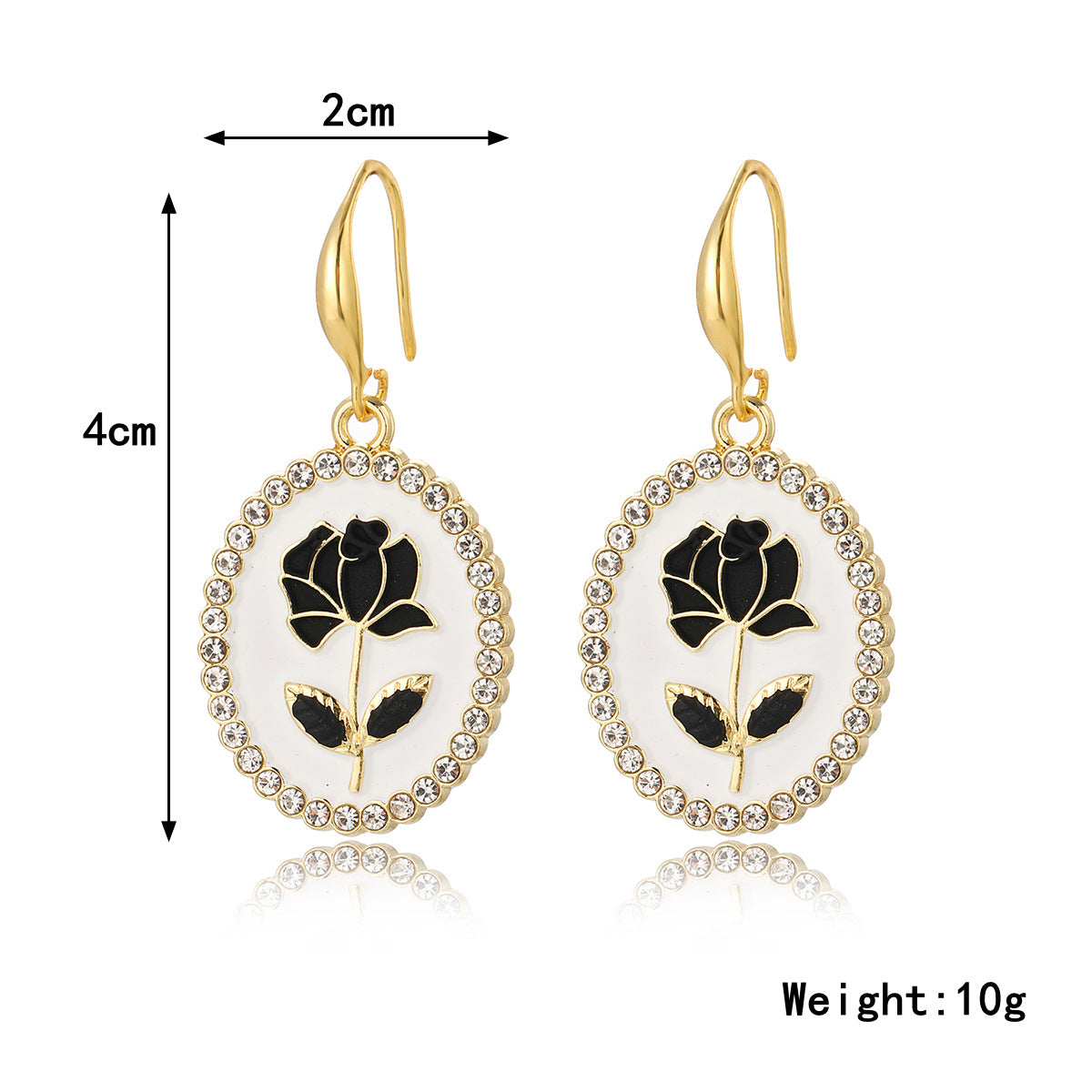 Wholesale Vintage French Rose Earrings