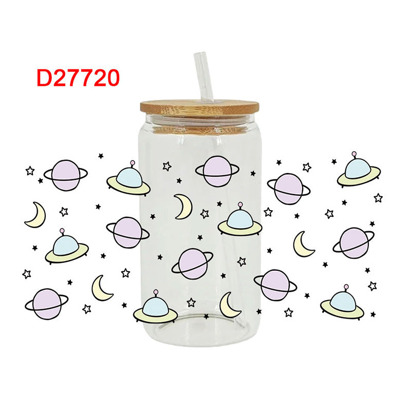 Wholesale Colorful Planet Astronaut Series 16oz Cup UV DTF Wraps