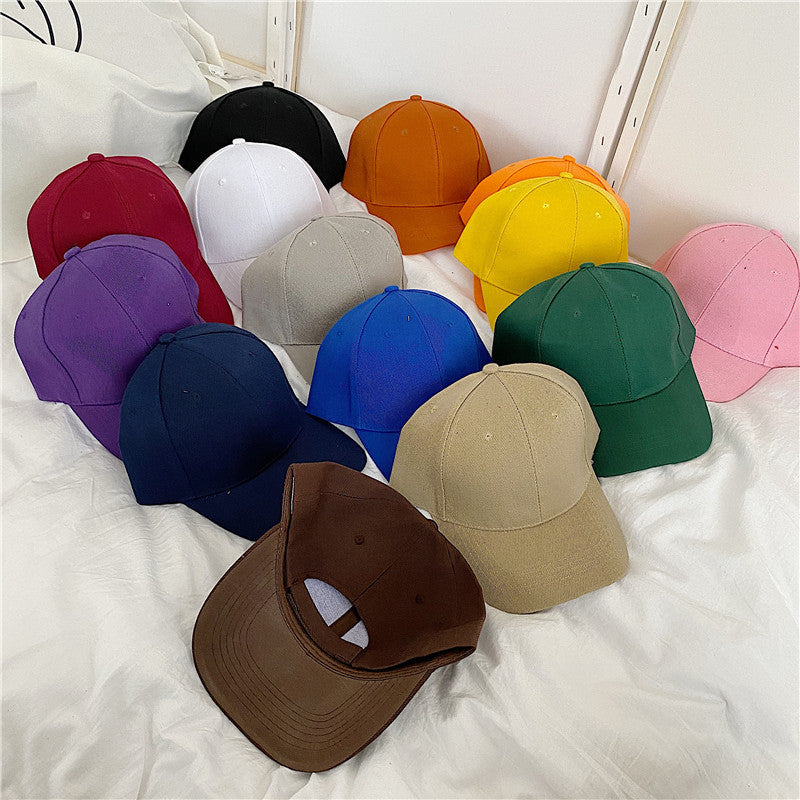 Wholesale 20 colors of black Velcro solid color baseball cap